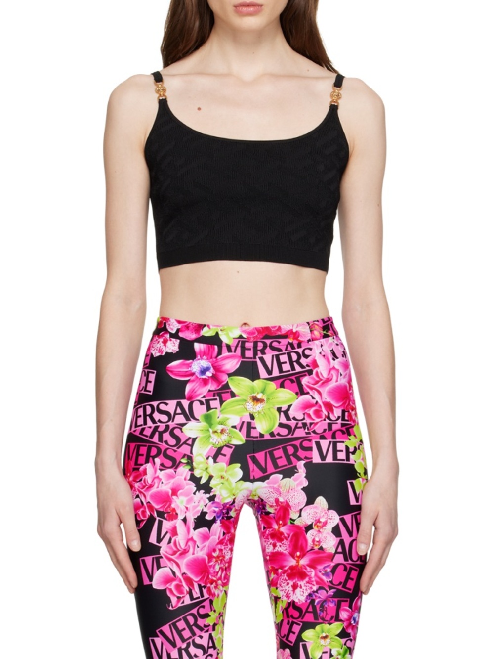 Versace Versace Medusa Plaque Cropped Knitted Top - Picture 3 of 7